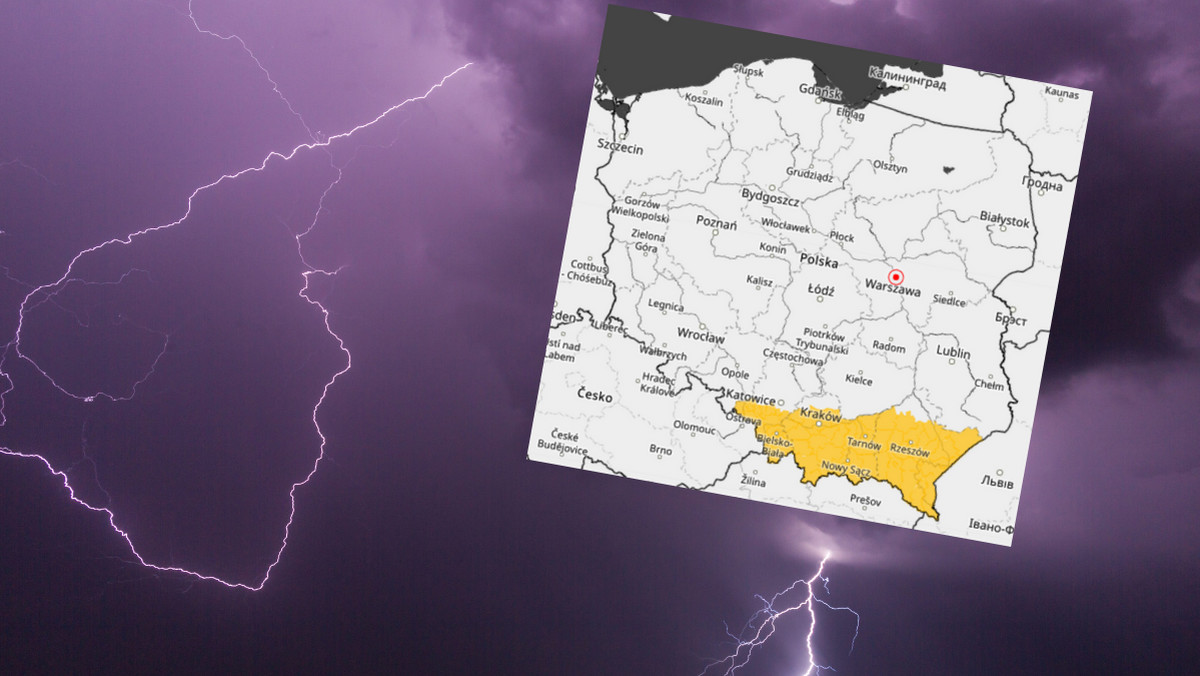IMGW ostrzega przed burzami z gradem. Niespokojnie na południu Polski