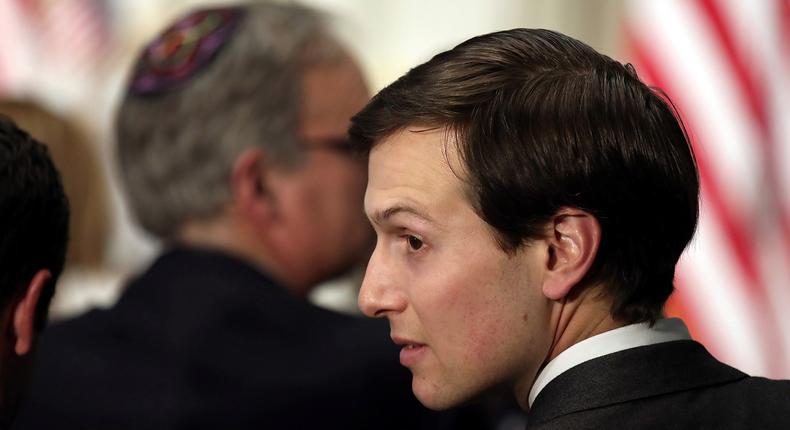 White House Senior Advisor Jared Kushner attends a swearing in ceremony for U.S. Ambassador to Israel David Friedman at the Executive office in Washington, U.S., March 29, 2017.
