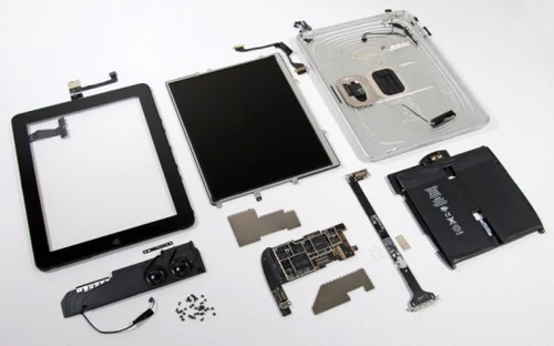 Ekran LCD to najdroższa część iPada. ifixit.com.