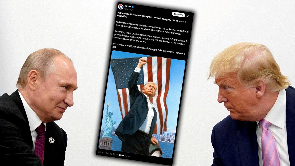 Trump z pięścią i krwią na twarzy. Oto prezent od Putina