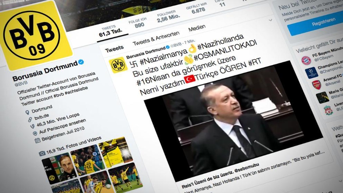 Twitter, Borussia Dortmund