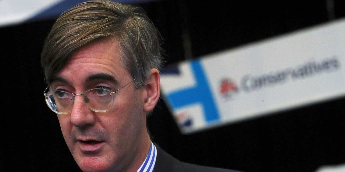 Watch Jacob Rees-Mogg get ambushed by protesters at Conservative conference