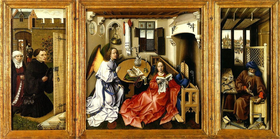 Robert Campin, Tryptyk de Mérode / wikimedia commons