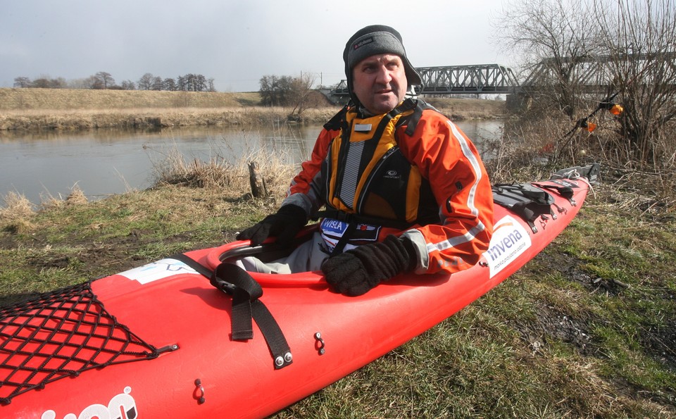 OŚWIĘCIM MAREK KAMIŃSKI WYRUSZA NA SPŁYW WISŁĄ