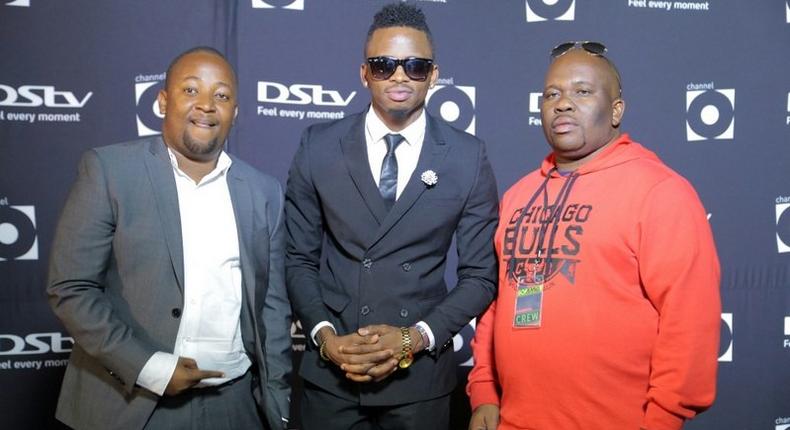 Diamond with his managers Mkubwa Fella and Sallam. Diamond’s manager speaks on ditching WCB