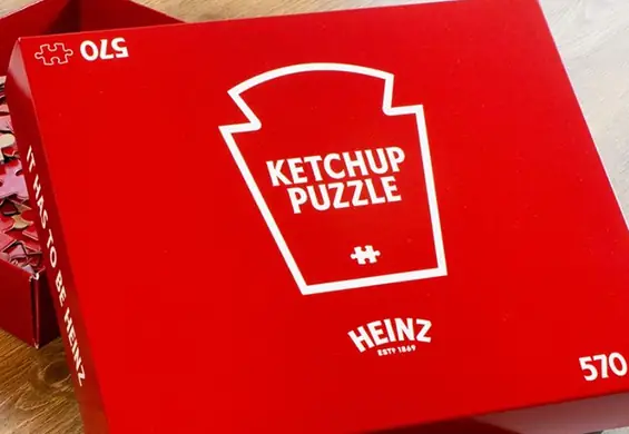 Heinz zrobił puzzle w kolorze ketchupu. W zestawie 570 jednakowych elementów