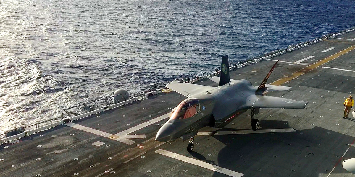 Watch the F-35B ace a short takeoff from an amphibious-assault ship