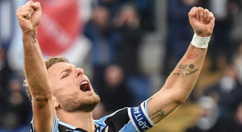 Lazio's Italian forward Ciro Immobile has scored 23 goals this season.