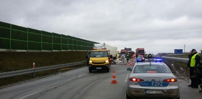 Makabryczny wypadek na A1. Zderzyły się dwa tiry