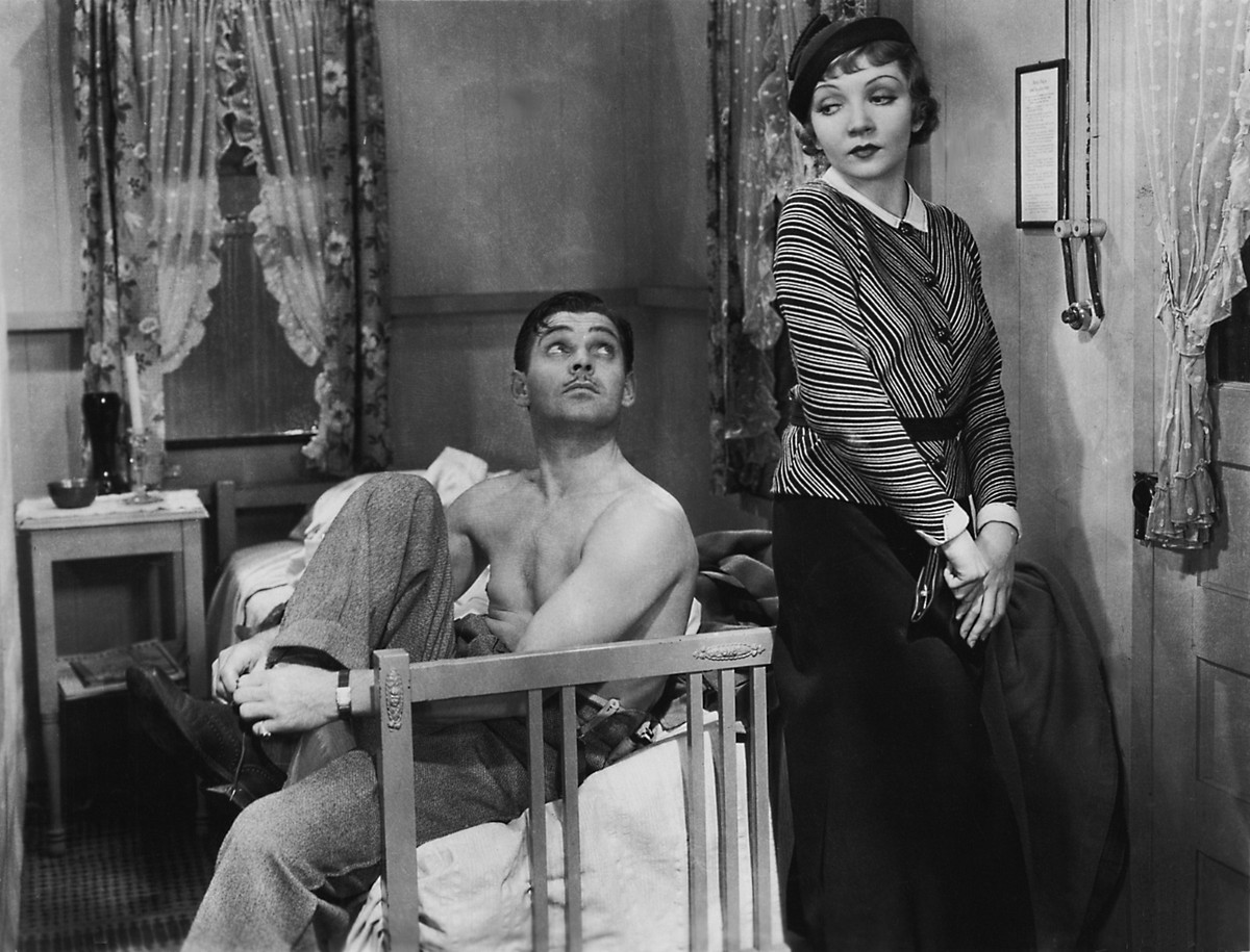 Clark Gable i Claudette Colbert w amerykańskiej komedii romantycznej "Ich noce" (1934)