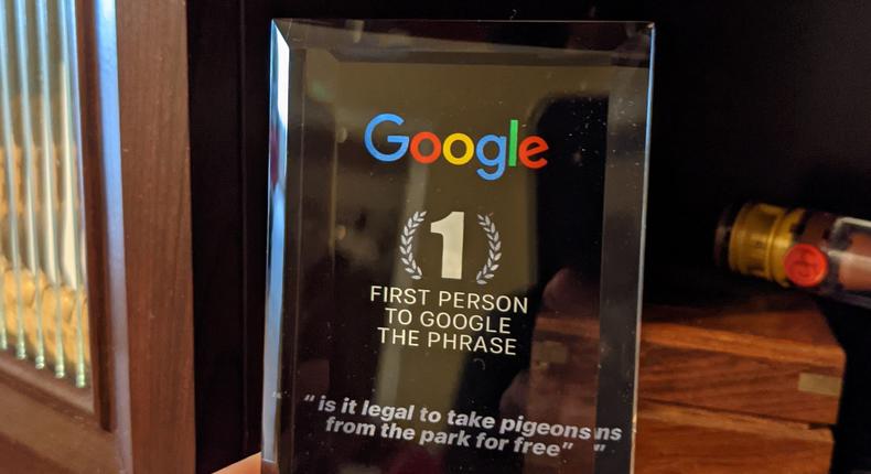 A TikToker with over 334,000 followers created a fake Google award.TikTok: @legbootlegit
