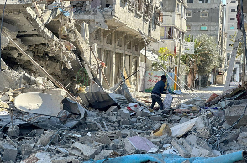Zniszczenia w Strefie Gazy po ostrzale Izraela