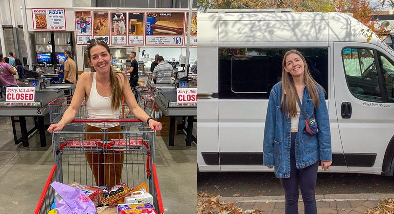 Business Insider's author shopped at Costco before a two-week road trip in a campervan.Monica Humphries/Business Insider