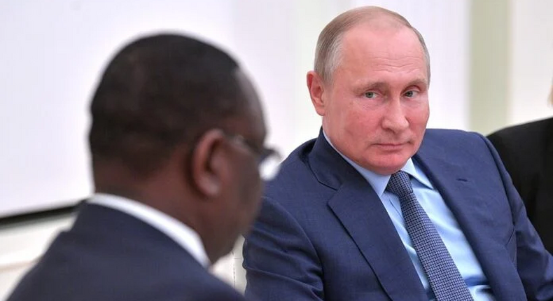 Macky Sall en compagnie de Vladimir Poutine