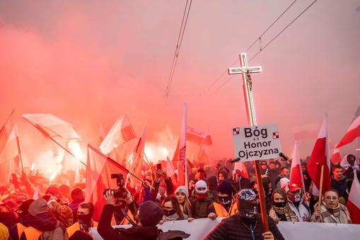 Marsz Niepodległości, Warszawa, 11 listopada 2020 r. Fot. Wojtek RadwańskiAFP/East News