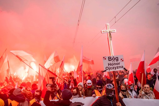 Marsz Niepodległości, Warszawa, 11 listopada 2020 r. Fot. Wojtek RadwańskiAFP/East News