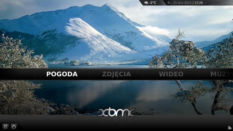 XBMC – menu główne. Pogoda