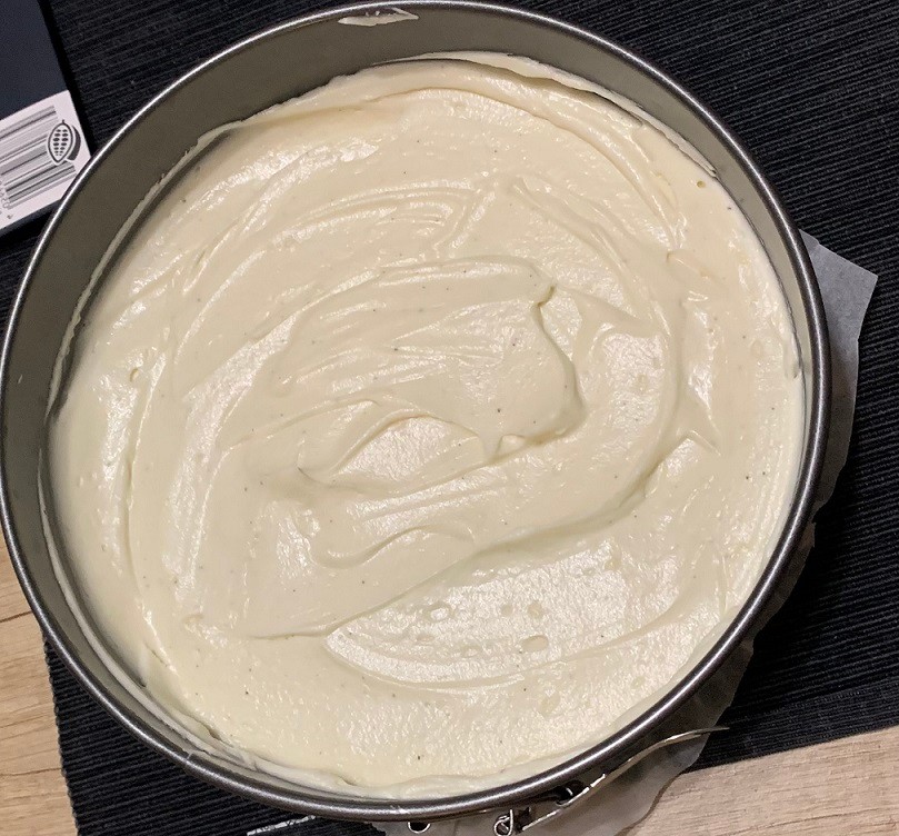 Nepečený čokoládový cheesecake.