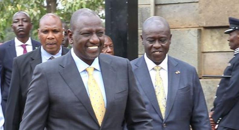 President William Ruto arrives in Parliament for his maiden address on September 29, 2022