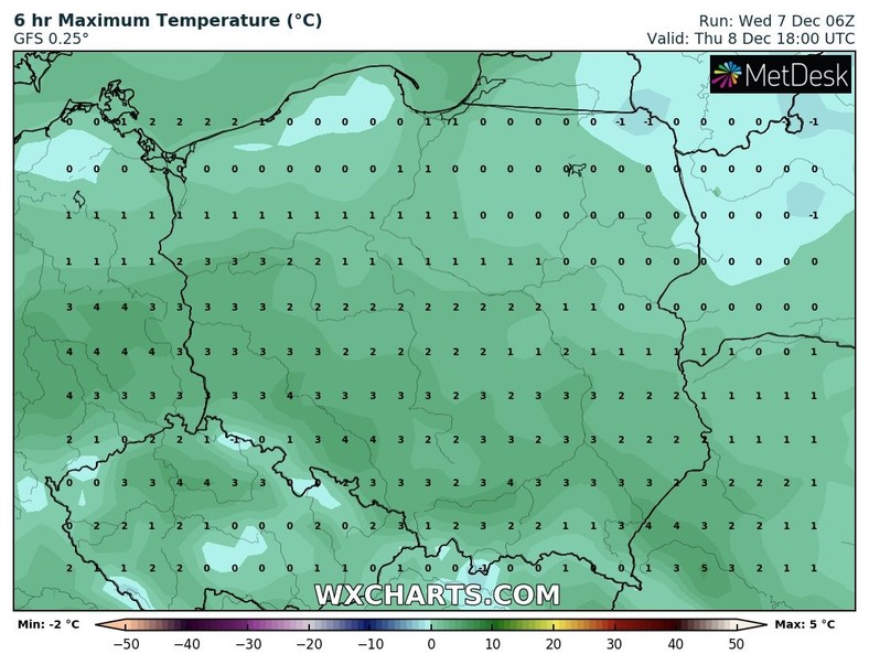 Temperatura niemal wszędzie będzie lekko dodatnia