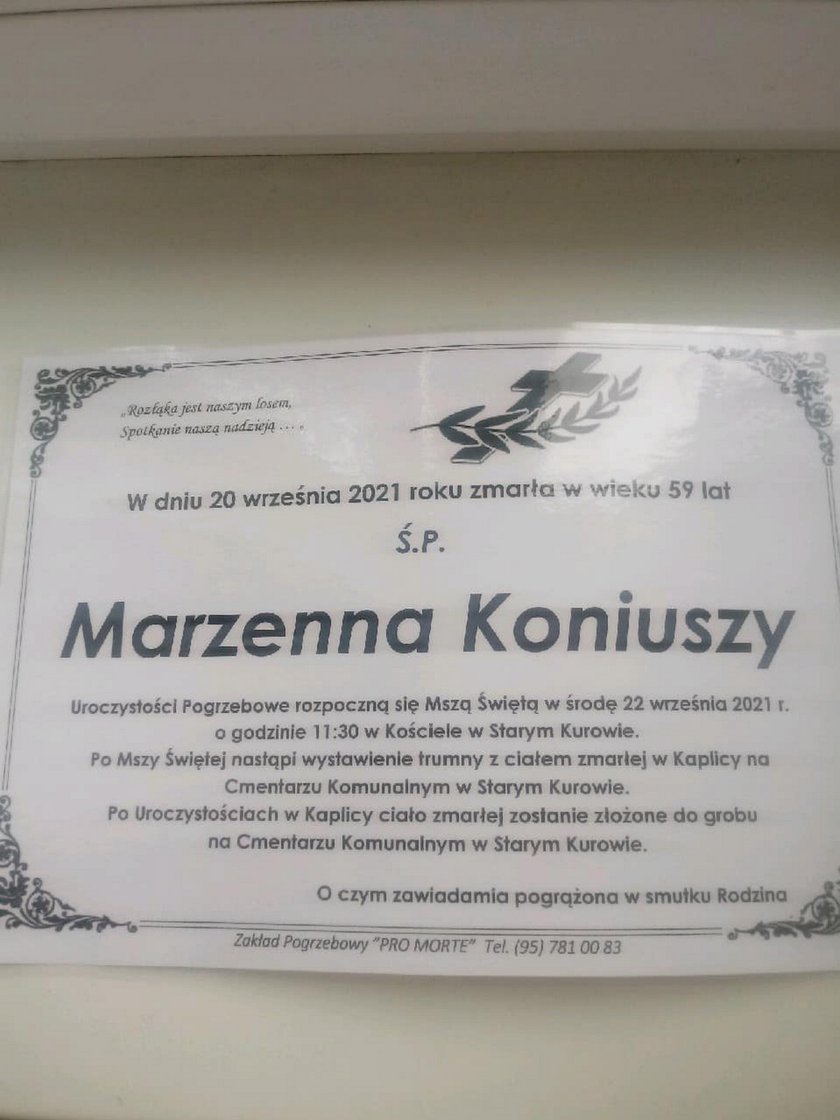 Marzenna Koniuszy nie żyje