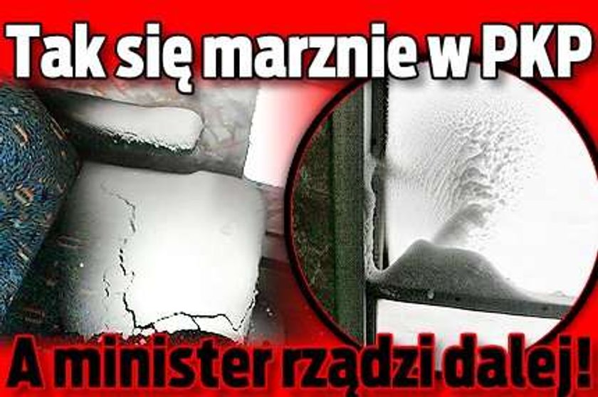 Tak się marznie w PKP. A minister rządzi dalej!