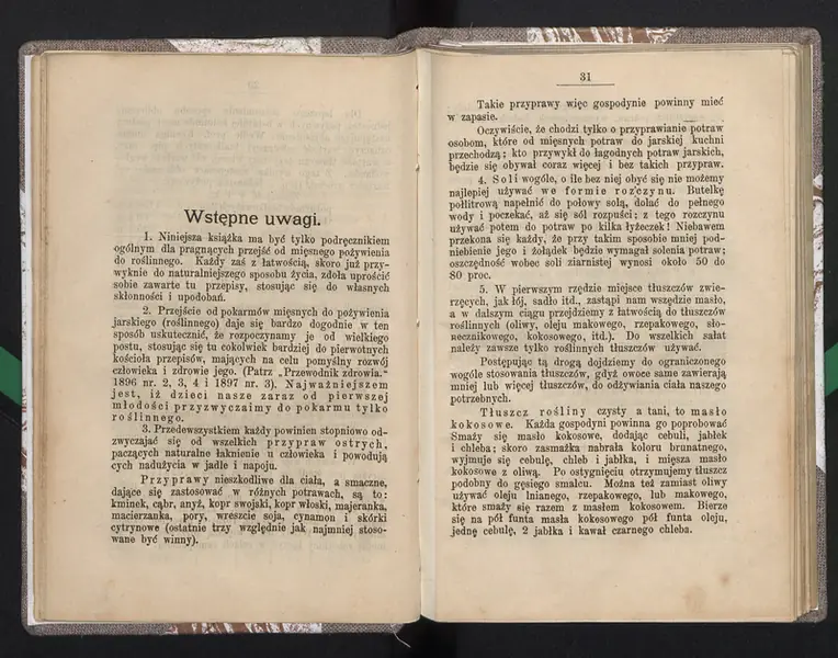 Przepis na &quot;smalec&quot; z oleju kokosowego w książce &quot;Kuchnia jarska&quot; Marii Czarnowskiej&quot;