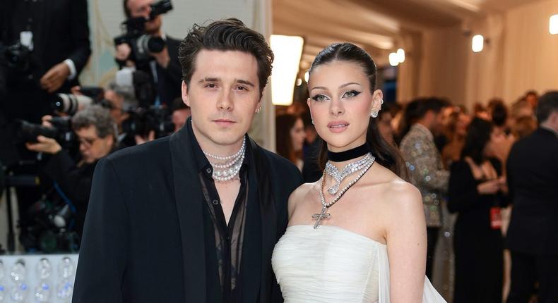 Brooklyn Beckham and Nicola Peltz attend the 2023 Met Gala.Dimitrios Kambouris/Getty Images