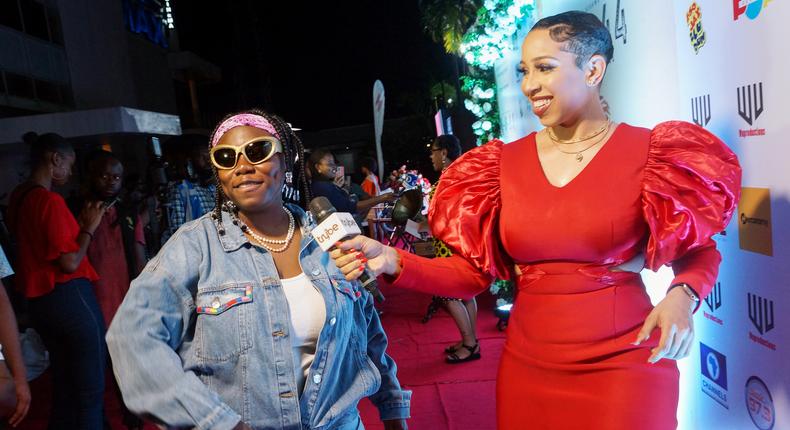 Teni at the premiere of ‘4-4-44’ directed by Izu Ojukwu 