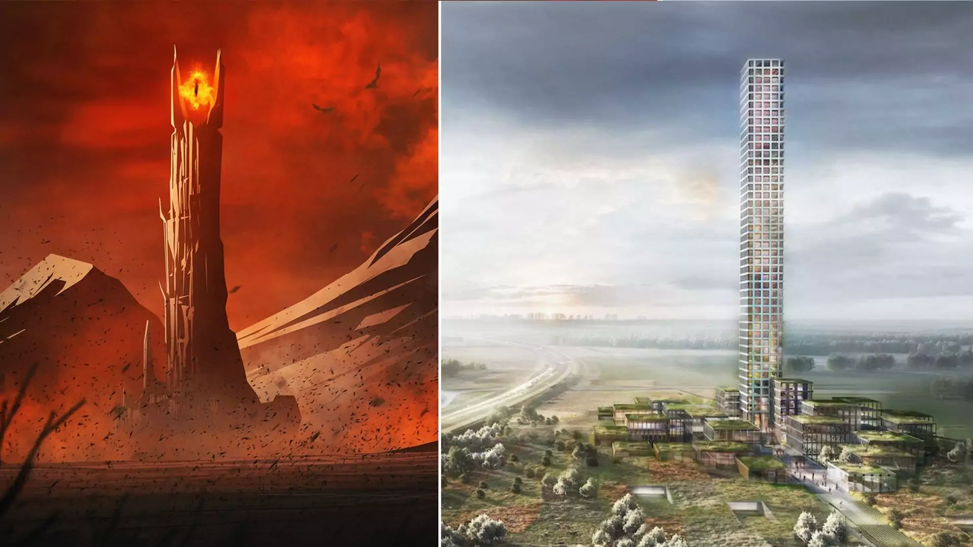 Najwyższy budynek w Unii Europejskiej powstanie w szczerym polu. Media: "Jest jak Oko Saurona"