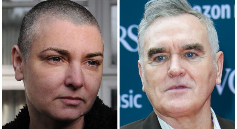 Sinad O'Connor; Morrissey.David Corio/Redferns; Joe Maher/Getty Images