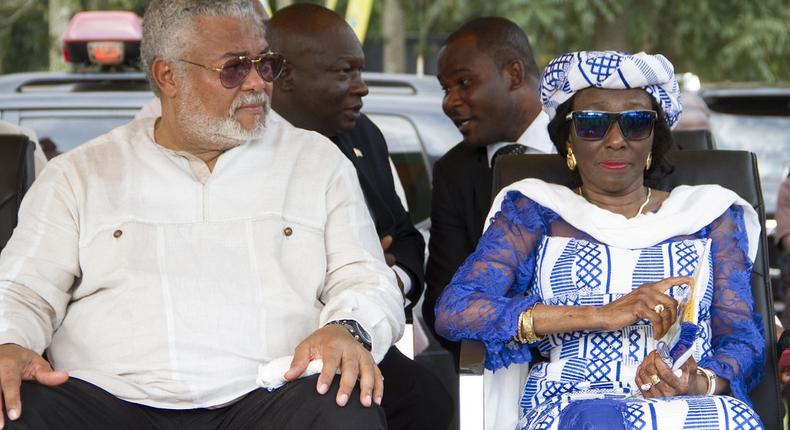 Jerry John Rawlings and his wife Nana Konadu Agyeman-Rawlings