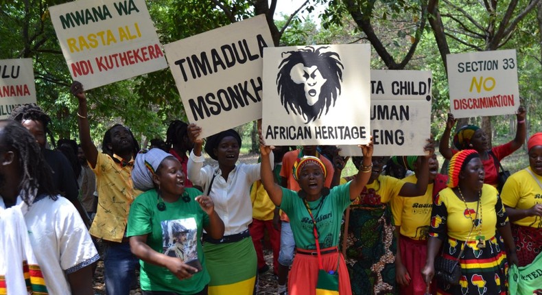 Rastafarians protest in Malawi [Credit: Malawi24.com]