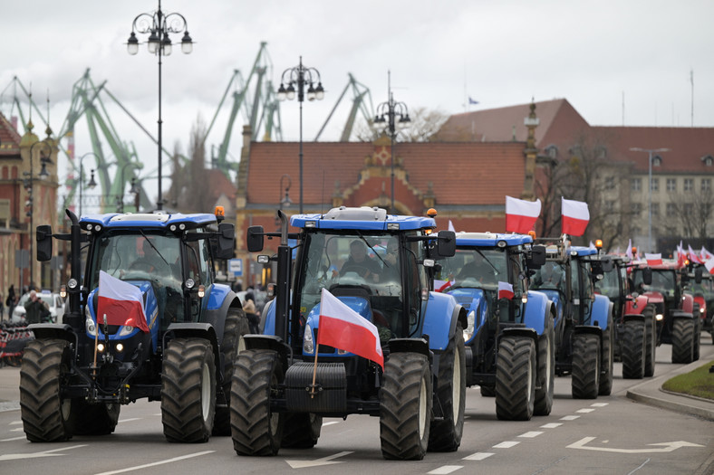 Protest rolników w Gdańsku, fot. Adam Warżawa