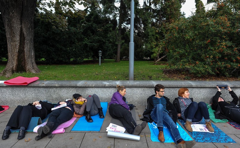 Nietypowy protest przed Sejmem