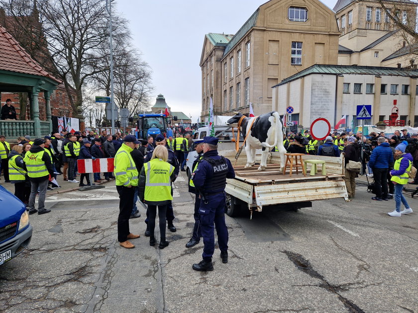 Protest rolników w Szczecinie.