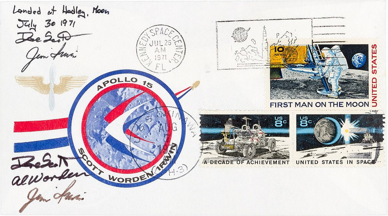 Koperta z Apollo 15, która trafiła do Siegera