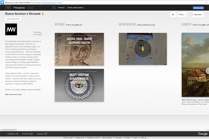 Kolekcje Muzeum Narodowego w Warszawie w Google Cultural Institute