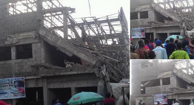 The collapsed building