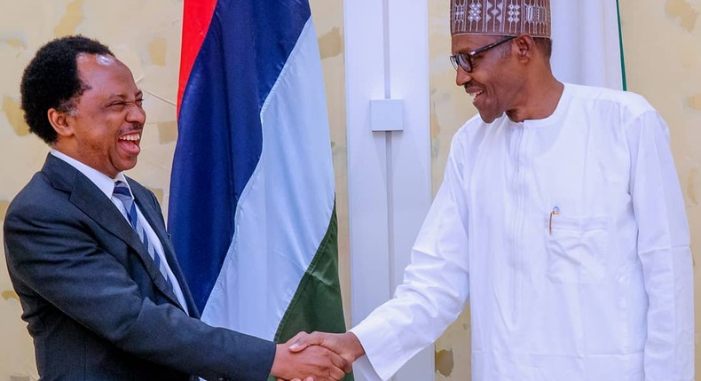 Senator Shehu Sani with President Muhammadu Buhari