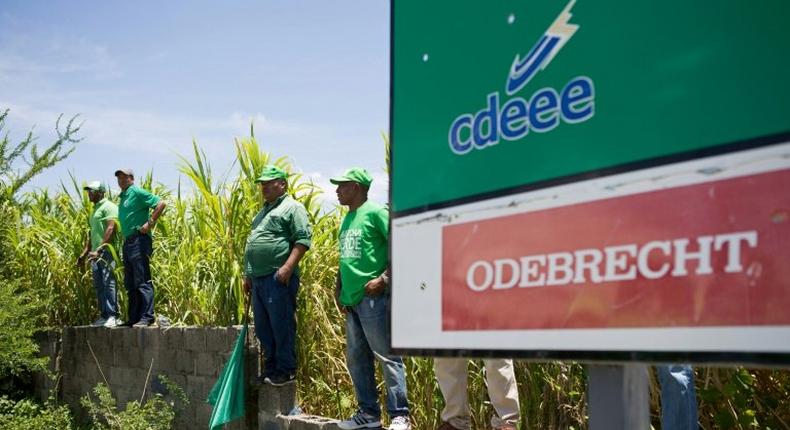Demonstrators outside an Odebrecht project in the Dominican Republic, one of a number of Latin American countries where the Brazilian construction giant is alleged to have spread bribes