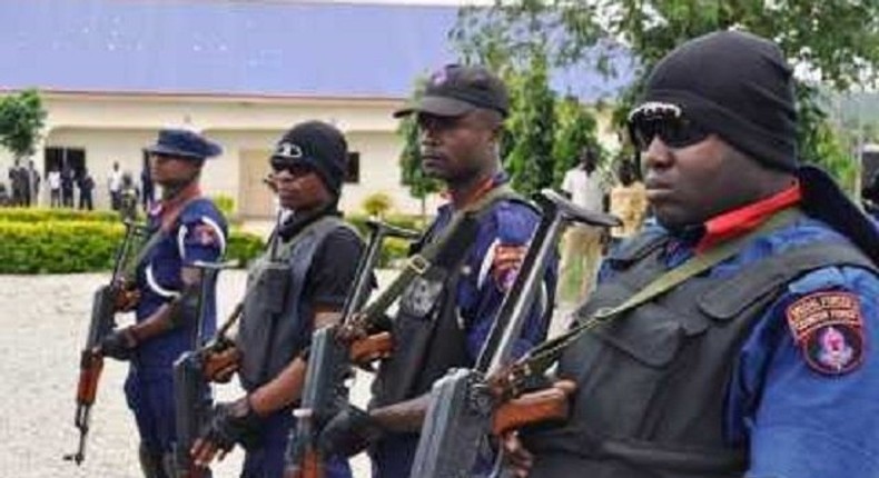 Officers of the Nigerian Security and Civil Defence Corps.