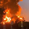 Fotografija navodnog ukrajinskog napada na rusko skladište nafte u gradu Ust-Labinsku u Krasnodarskom kraju Rusije 