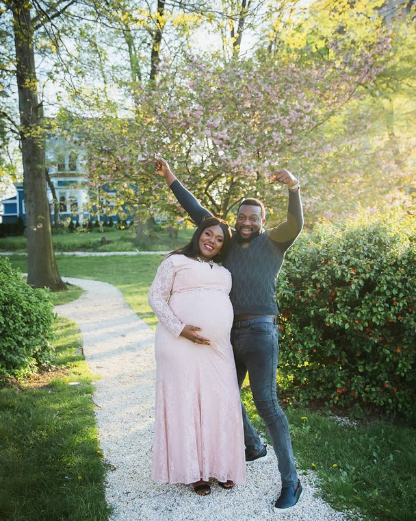 The couple welcomed their child in the United States America [Instagram/SeunSeanJimoh]