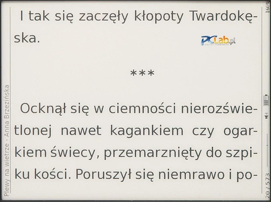 Maksymalne oddalenie i przybliżenie przy poziomej orientacji tekstu