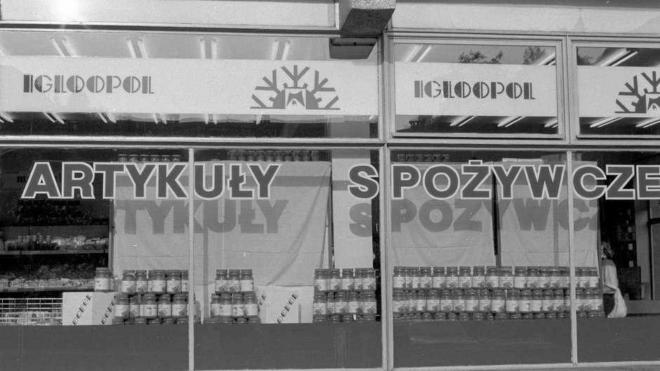 Sklep firmowy Igloopol, Warszawa 1989 r.