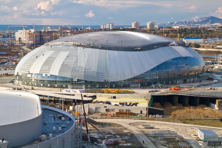 Wiele obiektów jest już jednak na ukońeniu. Na zdjęciu: Pałac Lodowy Bolszoj w Soczi