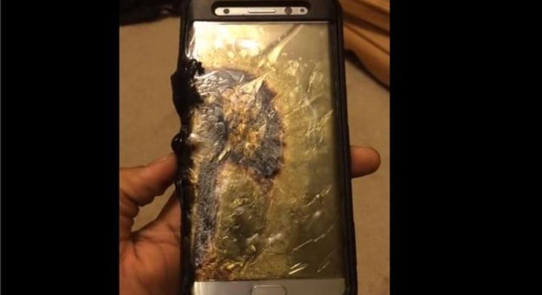 Galaxy Note 7 reportedly caught fire while the battery was being charged.