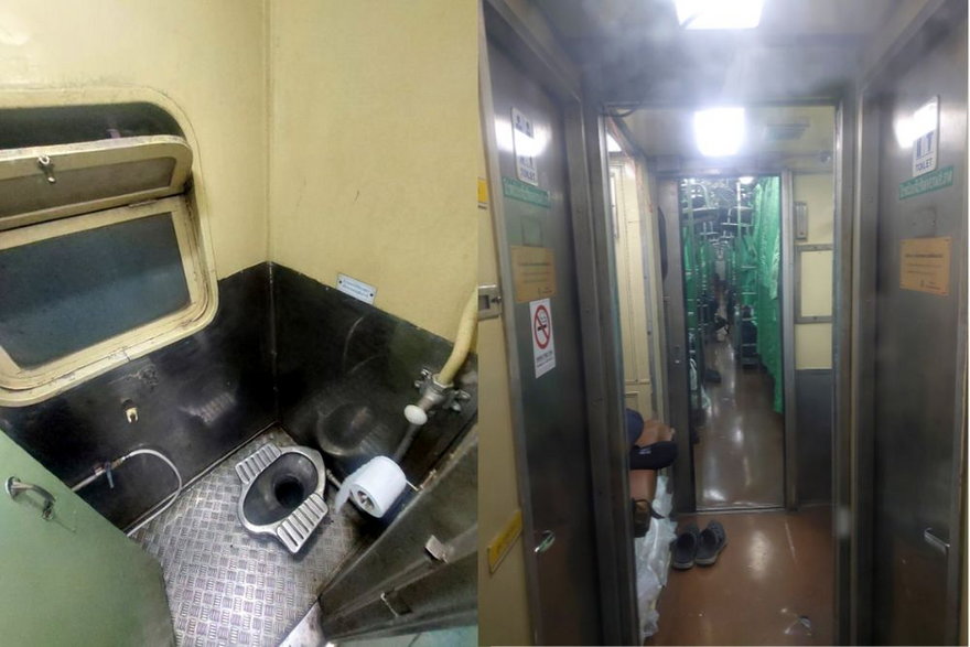 Toaleta w tajskim pociągu