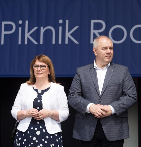 Beata Mazurek i Jacek Sasin